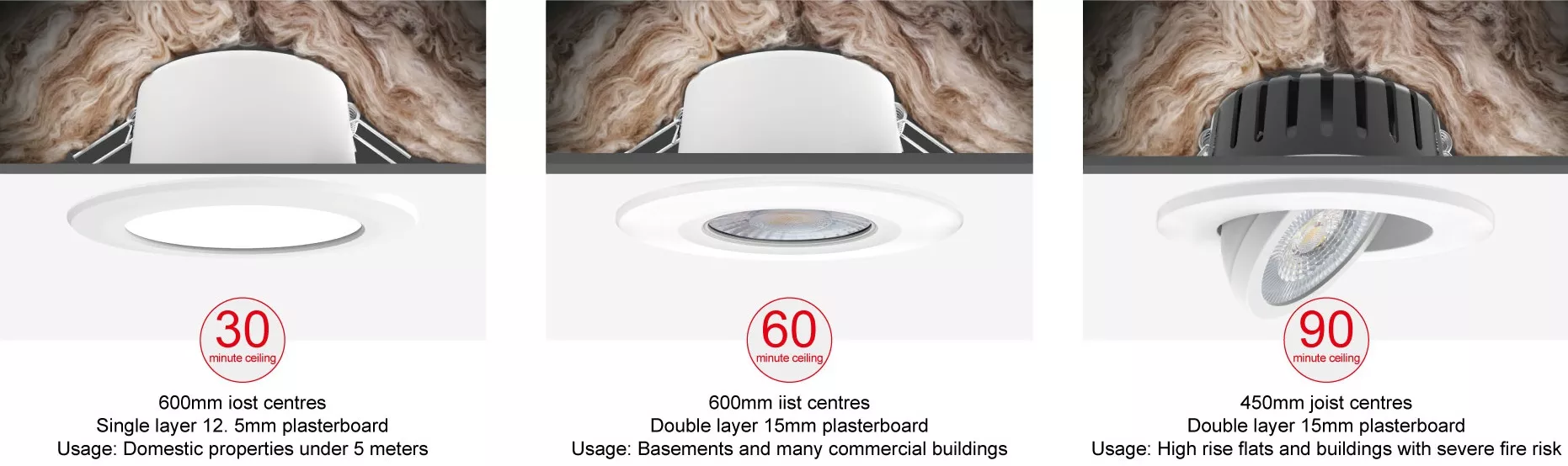 firerated downlight BBC recessed spot