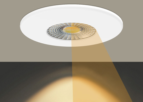 The light is distributed uniformly and softly.