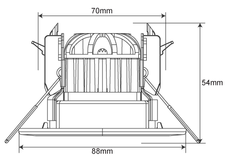 downlight diameter