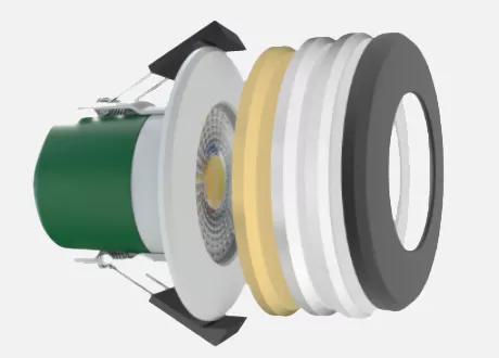 interchangabke bezel fire Rated LED Downlights LED Lighting Recessed spotlight ip65 dimmable