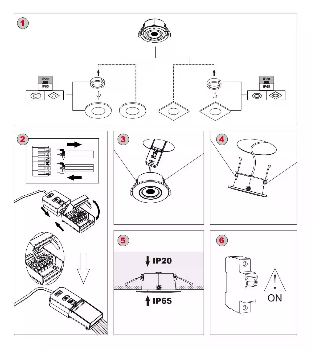 downlight, spotlight installation steps
