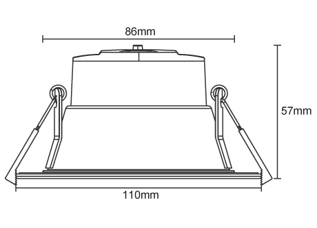 eco downlight Size