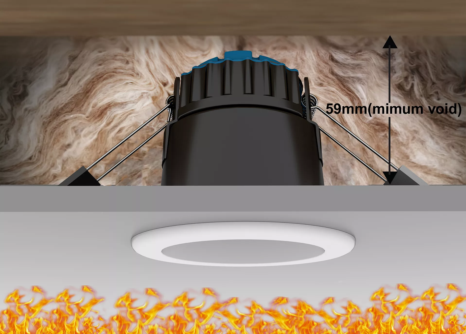 Low UGR Fire Rated LED Downlights Recessed spotlight LED Lighting