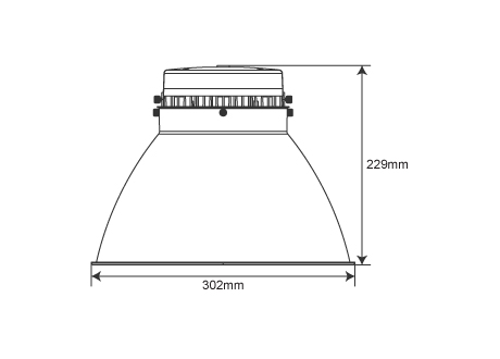 high bay low bay size