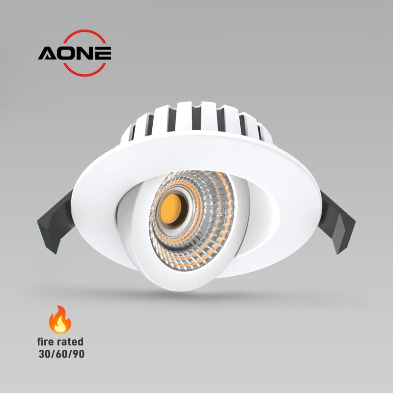 Downlight 90° Free Rotatable Fire Rated Air-tight DL127-7P/COB