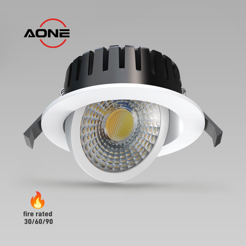 7W-10W Fire-rated Downlight 180°Rotation IP65 Multi-functional DL127-10P