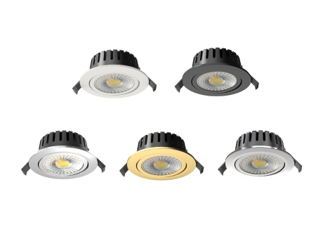LED DOWNLIGHT SPOTLIGHT white, black, polished chrome, matt brass, brushed nickel options