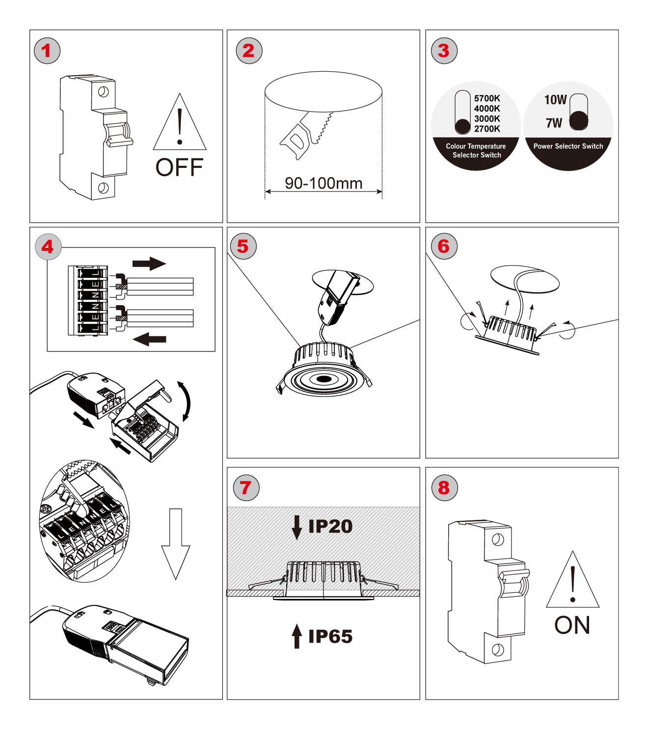Tiltable LED DOWNLIGHT INSTALLATION MAMUAL DL127-10P