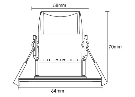 downlight/spotlight diameter