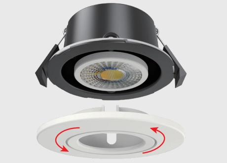 Replaceable frame downlight