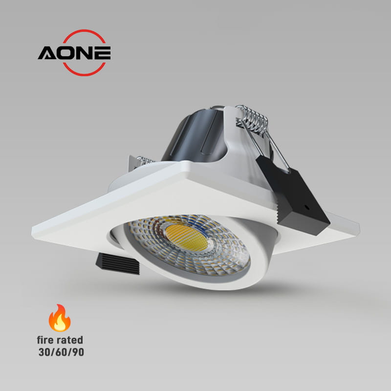 ECO Tiltable Square Fire Rated Downlight 5W Multi-CCT DL99S