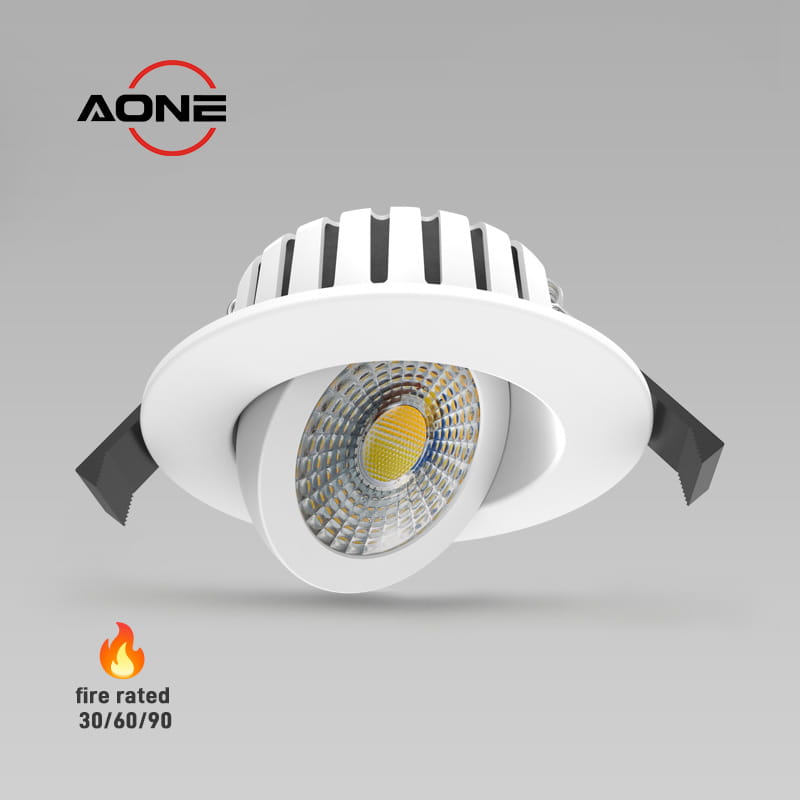 Free Rotation Fire-Rated Downlight Dimmable 7W 770lm DL127-7P