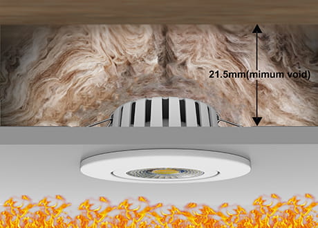 downlight fire rated, spotlight coverable