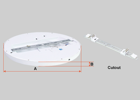 ceiling light different diameters