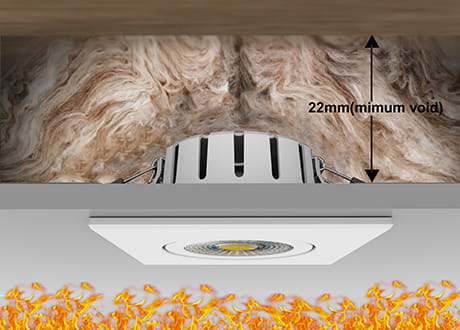 downlight fire rated, spotlight coverable