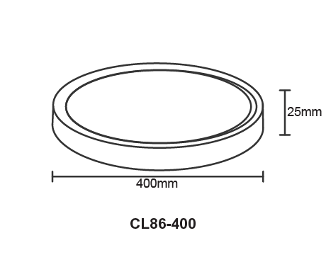 ceiling light diameter 400mm