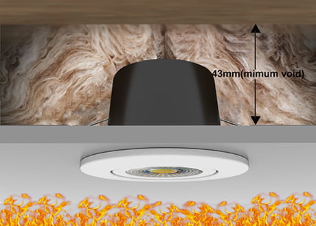 downlight fire rated, spotlight coverable