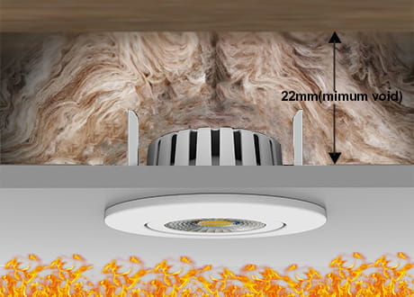 downlight fire rated, spotlight coverable
