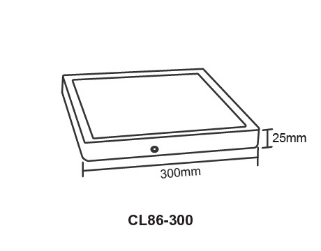 ceiling light diameter 300mm