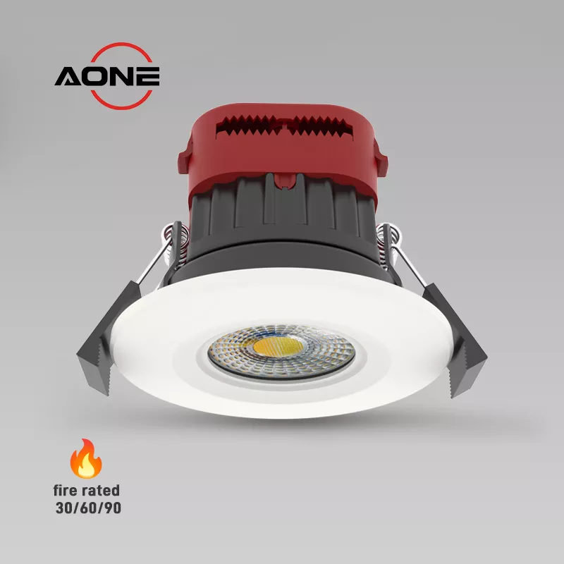 Integrated Fire Rated Recessed LED Downlights 8W 4CCT Dimmable IP65 Spotlight Lighting DL100C