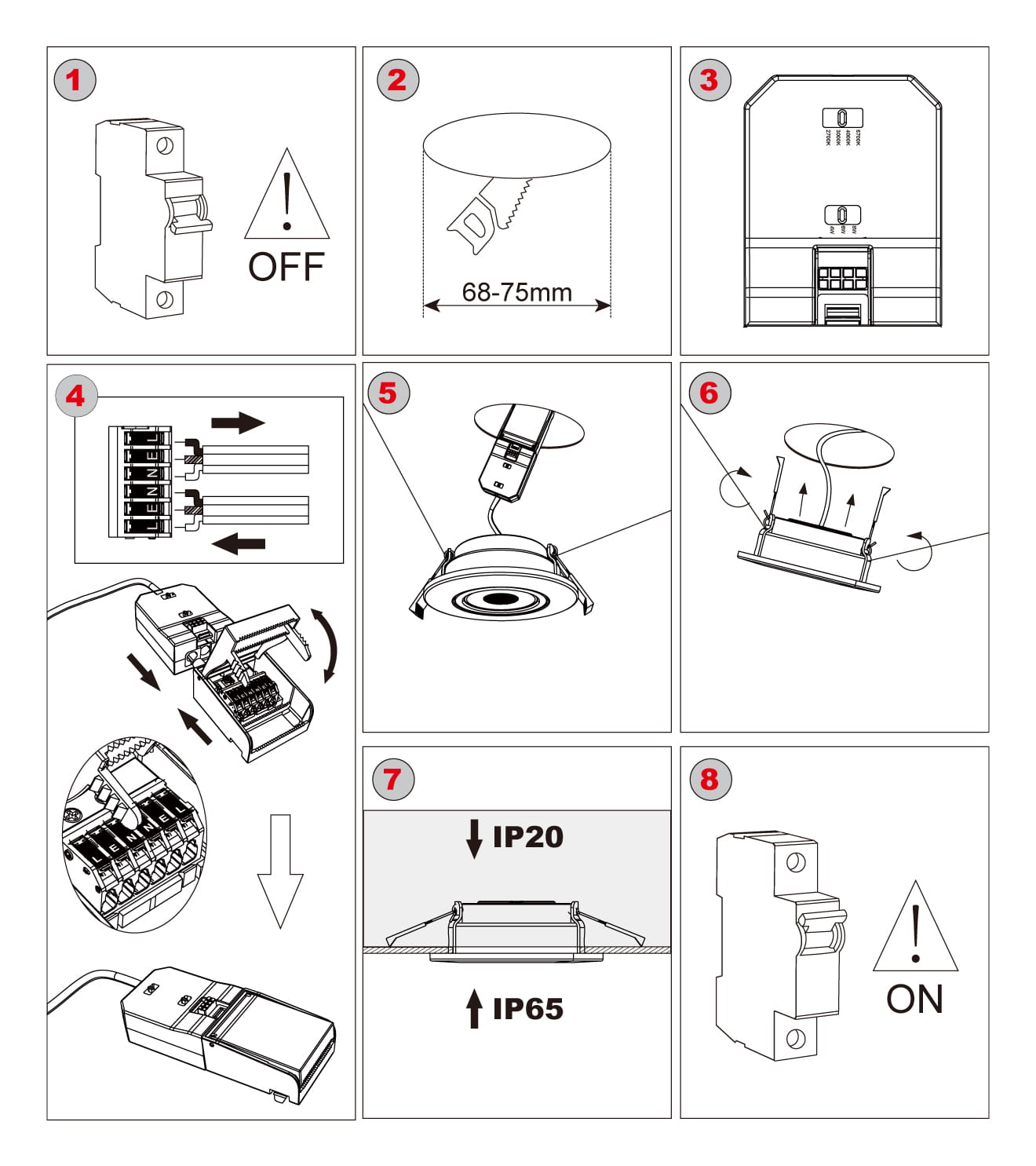 downlight spotlight installation steps 