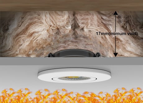 downlight fire rated, spotlight coverable