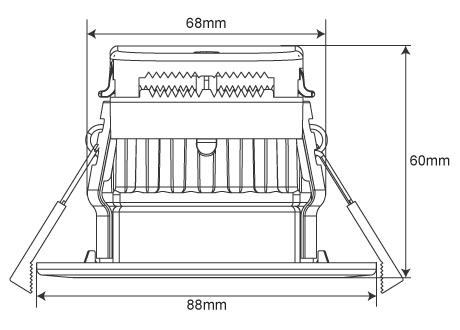 downlight size