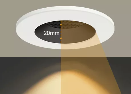 ugr integrated fire rated LED downlights LED Lighting 8w 4cct recessed spotlight ip65 dimmable 