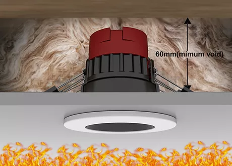 Recessed ugr fire Rated Integrated LED Downlights LED Lighting spotlight ip65 dimmable