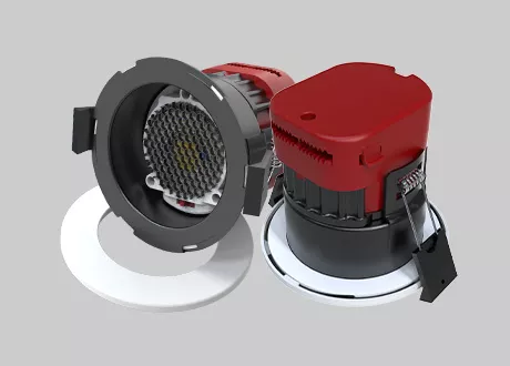 interchangable bezel low ugr fire Rated LED Downlights 4cct LED Lighting Recessed spotlight ip65 dimmable