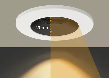 low ugr＜19 integrated fire rated LED downlights LED Lighting 8w 4cct recessed spotlight ip65 dimmable 