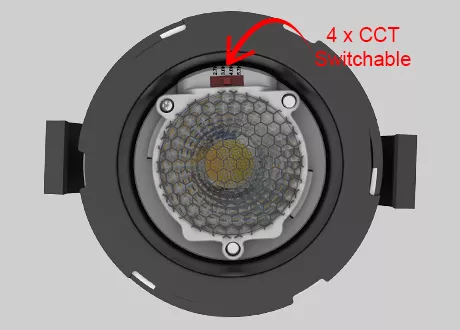 4cct 8W ugr fire Rated LED Downlights LED Lighting Recessed spotlight ip65 dimmable