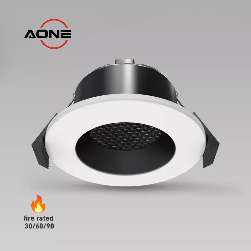 Anti Glare UGR＜19 Fire Rated LED Downlights Recessed Spotlight 8W 4CCT Dimmable IP65 DL95UGR