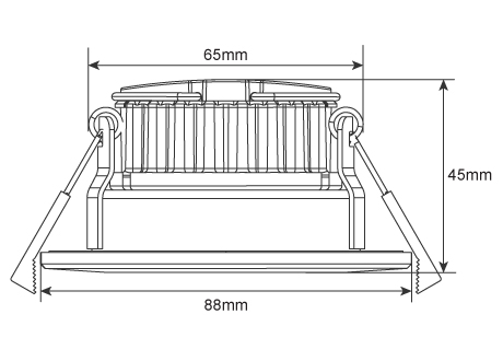 downlight spotlight size