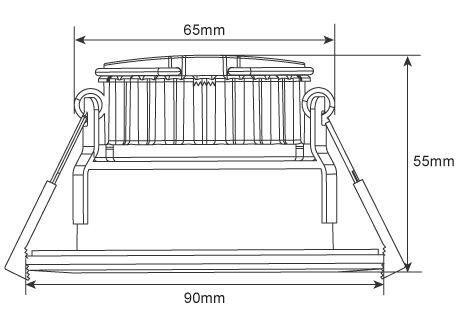 downlight spotlight size