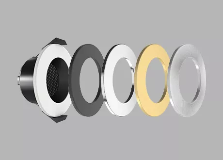 interchangable bezel low ugr fire Rated LED Downlights 4cct LED Lighting Recessed spotlight ip65 dimmable