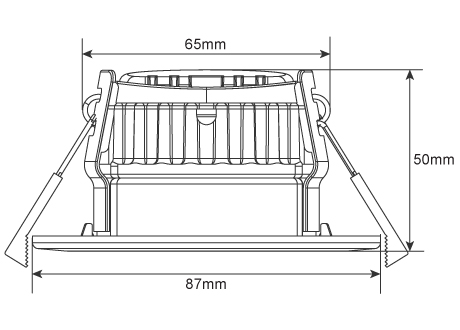 downlight spotlight size