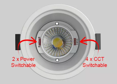 Trimless fire Rated LED Downlights 5W 8W Recessed spotlight ip65 dimmable 4cct LED Lighting