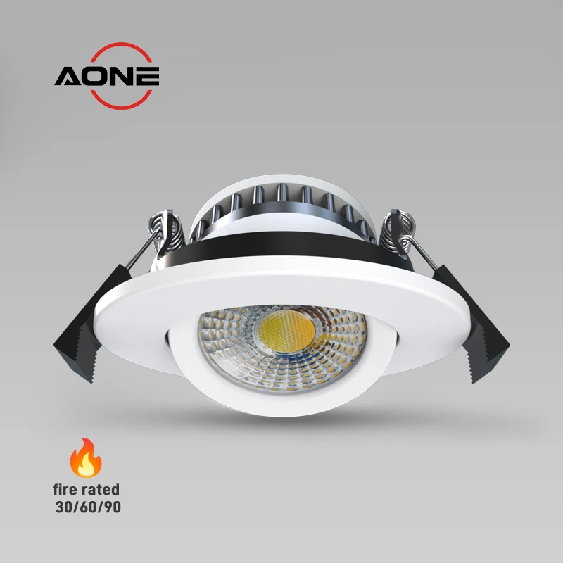 4W-6W-8W Ultra-thin IP65 Tiltable Fire-Rated LED Downlight 4CCT DL98B