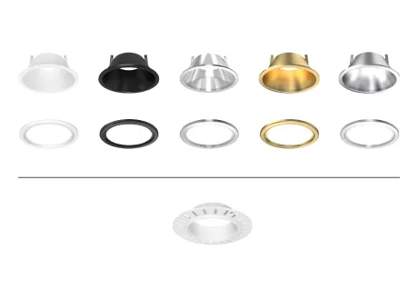 trimless fire Rated LED Downlights LED Lighting Recessed spotlight ip65 dimmable Downlight with replaceable bezel, interchangeable trim downlight, customizable LED downlight, modern recessed lighting, bezel option