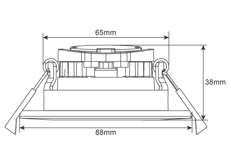 downlight spotlight size
