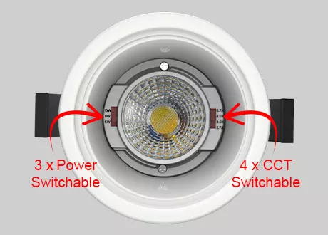 Trimless fire Rated LED Downlights 6W 8W 10W Recessed spotlight ip65 dimmable 4cct LED Lighting