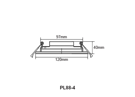 downlight Diameter 120 x Height 40mm, cut out 100-110mm