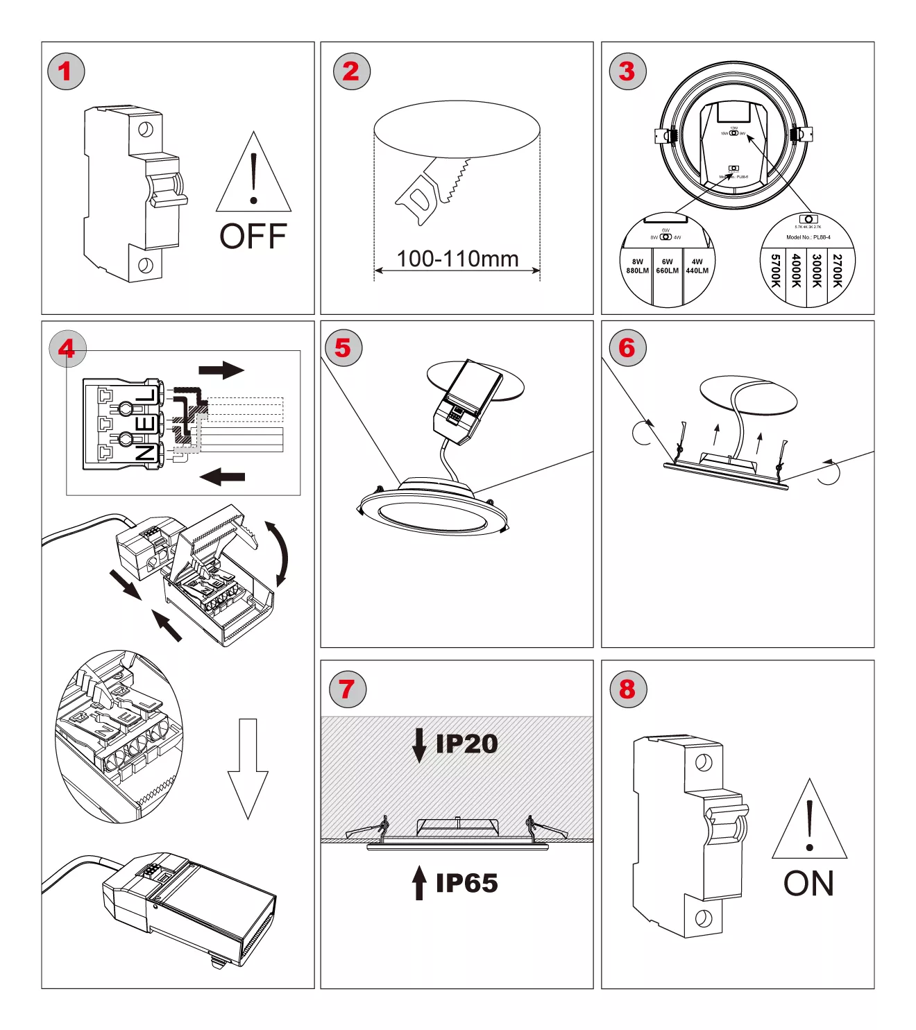 downlight spotlight installation steps 
