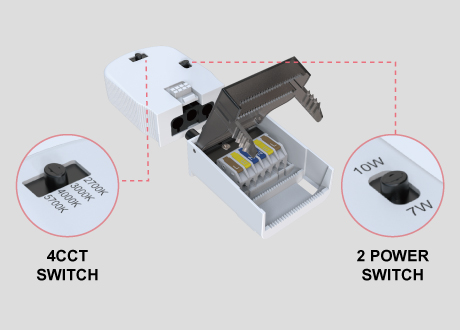 Fast installation via Loop in/out terminal  CCT Dip switch, Plug-and-play driver reduces installation time by 50%.