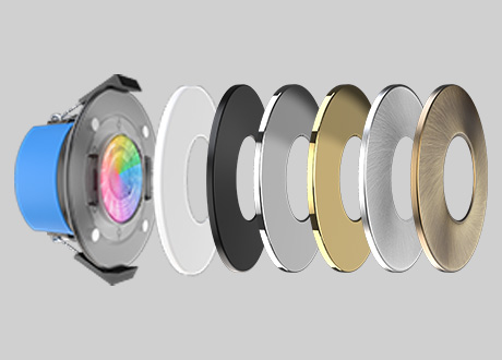 Magnetic bezel downlight, bezel intechangeable