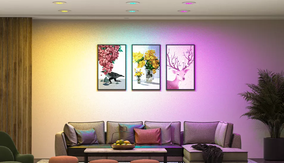 smart downlight in the living room