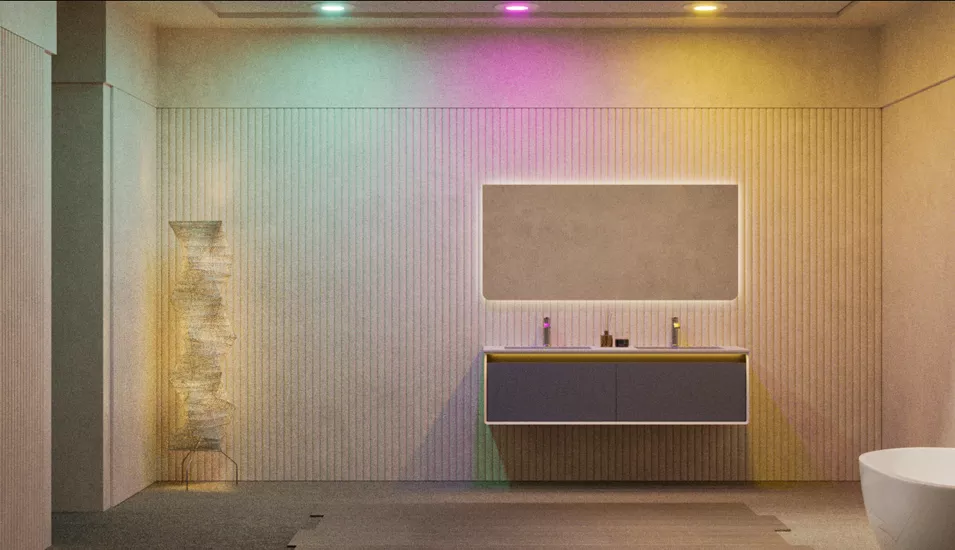 IP65 smart control downlight in bathroom