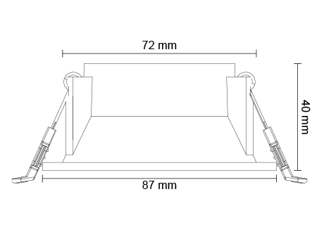 downlight fitting diameter87mm cutting 72mm
