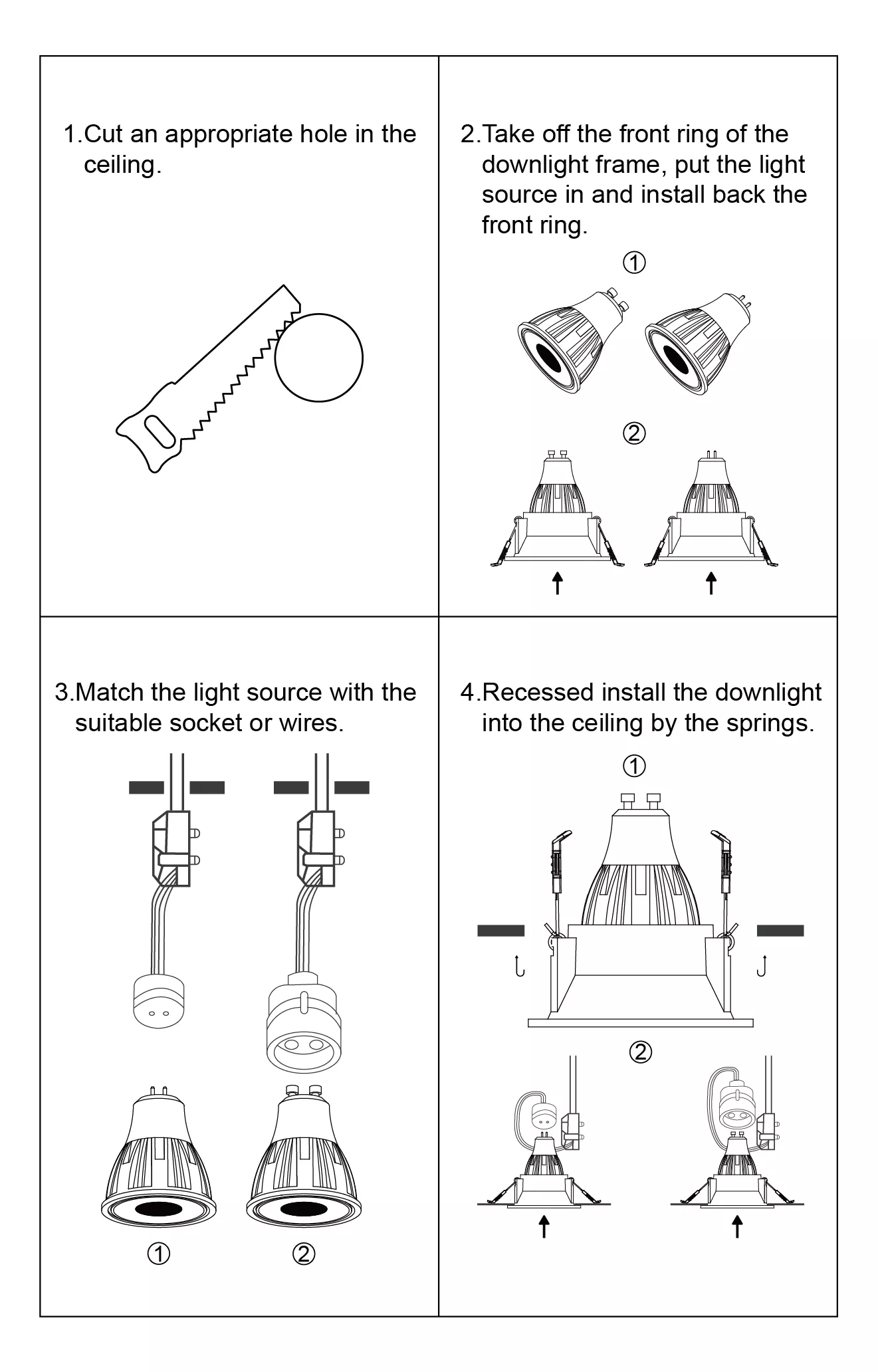 downlight fitting installation